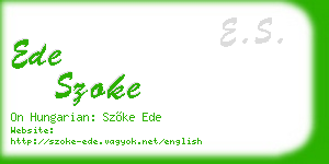 ede szoke business card